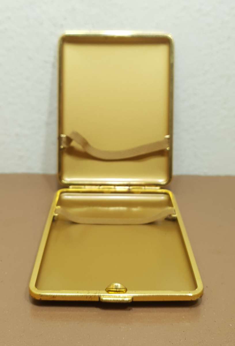 Vintage hallmarked W, Germany made padded quality Cigarette case in unused condition.