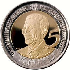 ## MADIBA 90th BIRTHDAY UNC MINT STATE COINS , UNTOUCHED AND SEALED ## !! 2008 NELSON MANDELA !!