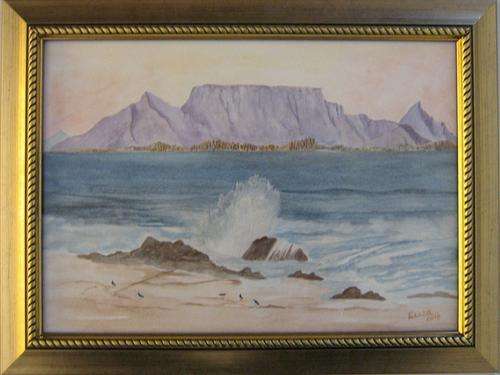 TABLE MOUNTAIN by Eliza A4 Framed