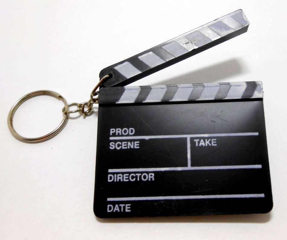 CLAPPER BOARD KEYRING / Ideal For Film Crew & Movie Lovers