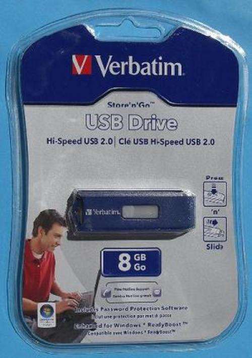 VERBATIM 8GB STORE 'N GO USB FLASH DRIVE
