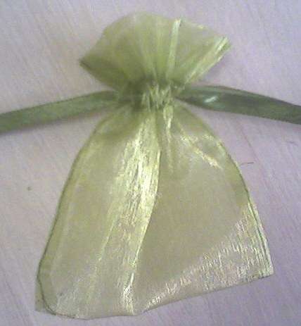 Organza bags - olive green
