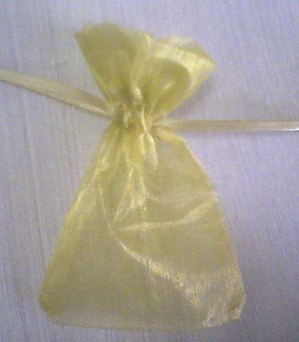 Organza bags - yellow gold