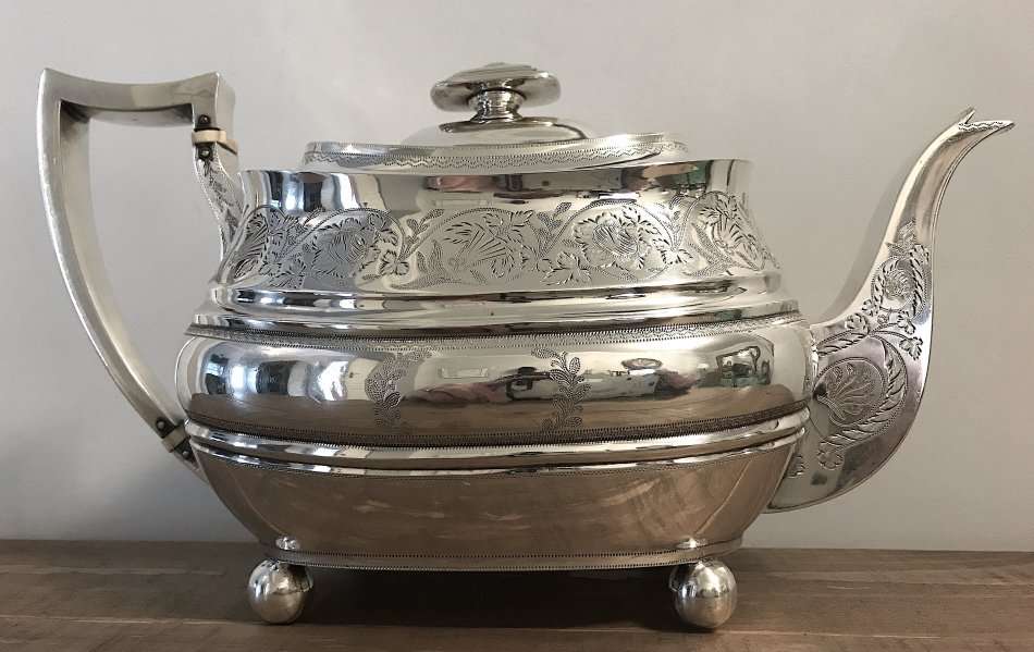 Antique Sterling Silver Scottish Teapot from 1809 for GoldenOldie