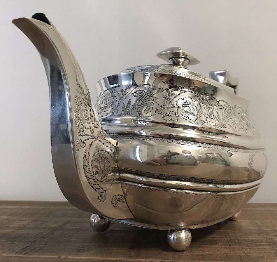 Antique Sterling Silver Scottish Teapot from 1809 for GoldenOldie