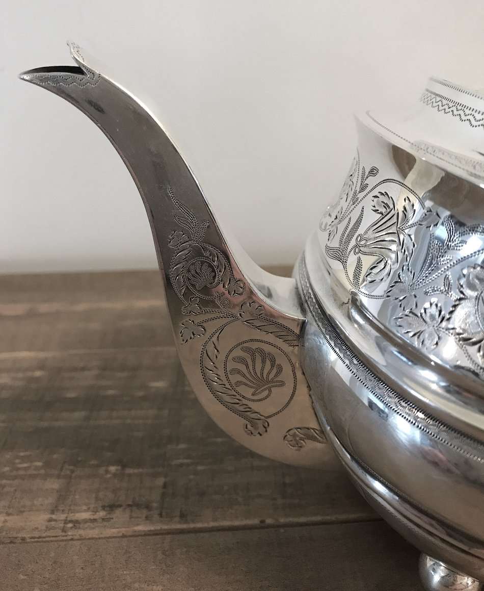 Antique Sterling Silver Scottish Teapot from 1809 for GoldenOldie