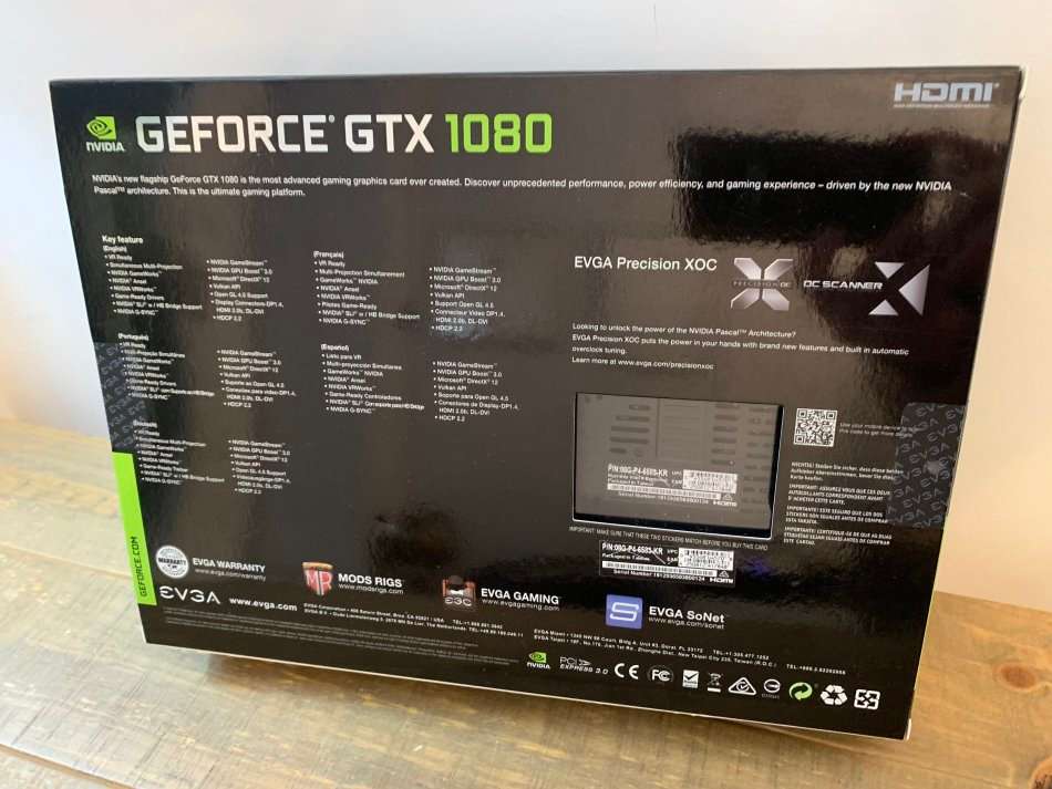 EVGA GeForce GTX 1080 SC2 Gaming iCX 08G-P4-6583-KR 8GB 583 GDDR5X 256-bit PCI-E 3.0 Desktop GPU