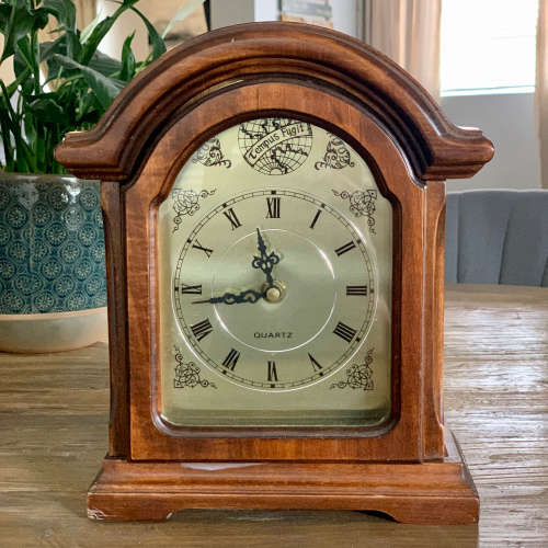 Tempus Fugit Antique Mantel Clock