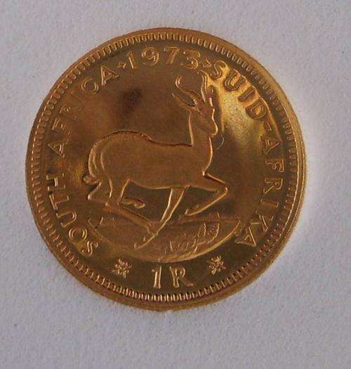 1973 RSA Gold Van Riebeeck R1 in a protective holder!!