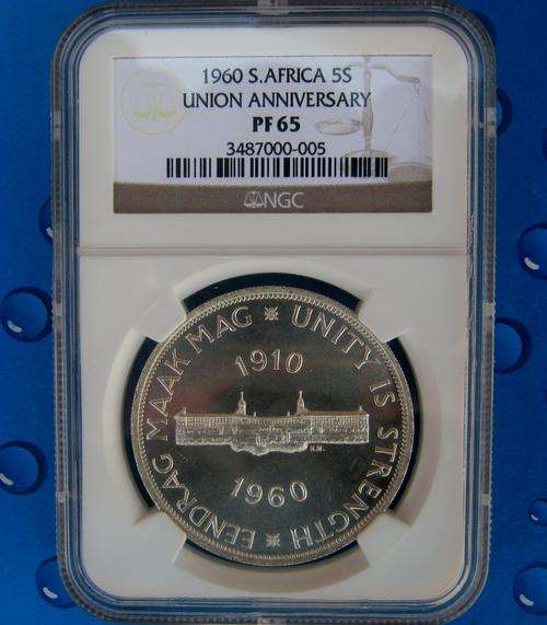 *** Highly Graded *** 1960 5 Shillings - NGC Graded PF65 -