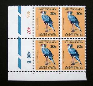 SOUTH AFRICA Defin. Mint Control Block - 406 407 408B (321)