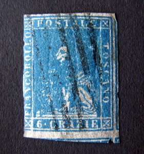 TUSCANY 6c Blue on Grey, 1851 **R3750**