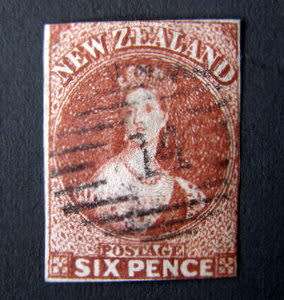 NEW ZEALAND Queen Victoria 6d Brown 1855 **R1650**