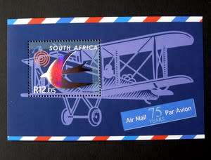SOUTH AFRICA Mint Miniature Sheet - 75 Years of Air Mail Service 2004