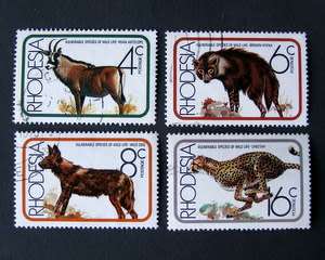RHODESIA Set - Vulnerable Wildlife 1976