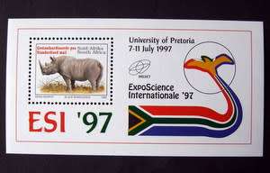 SOUTH AFRICA Mint Miniature Sheet - ExpoScience Internationale 1997