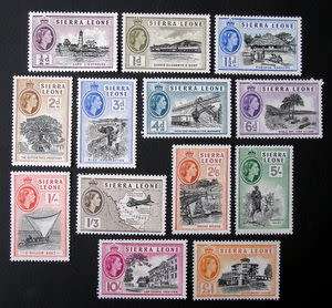 SIERRA LEONE Set - QEII Definitives 1956