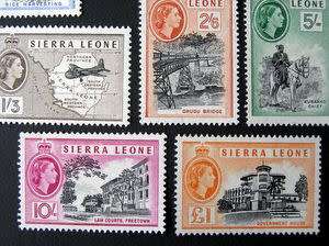 SIERRA LEONE Set - QEII Definitives 1956