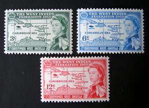 ST. KITTS-NEVIS Set - British Caribbean Federation 1958