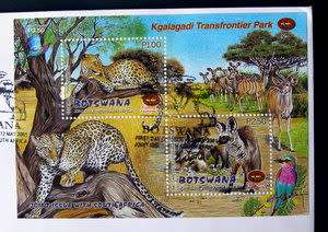 BOTSWANA Miniature Sheet Cover - Kgalagadi Trans Frontier Park 2001