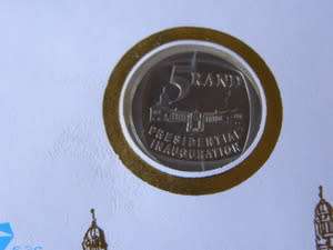 SOUTH AFRICA Presidential Inauguration Covers - Uncirculated R5 COIN - Have a L@@K!