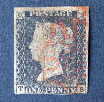 Great Britain PENNY BLACK 1840, Red Maltese Cross WOW!! ***R5250***