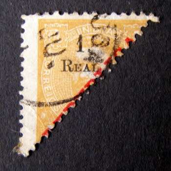 PORTUGUESE INDIA - 1r. Bisected Stamp 1911