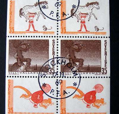 SWEDEN Booklet Pane (CTO) - Swedish Fairy Tales 1969