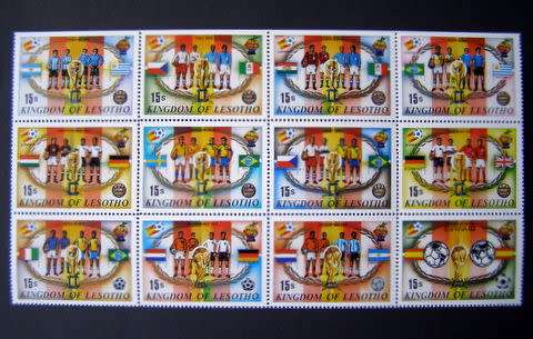 LESOTHO Mint Sheet - World Cup Football, Spain 1982