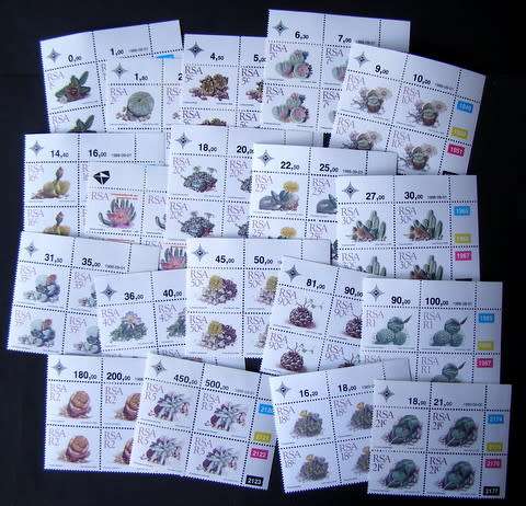 SOUTH AFRICA Mint Control Block Set - Succulents Definitive 1988