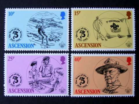 ASCENSION ISLAND Mint Set - 75th Anniv. of Boy Scouts 1982