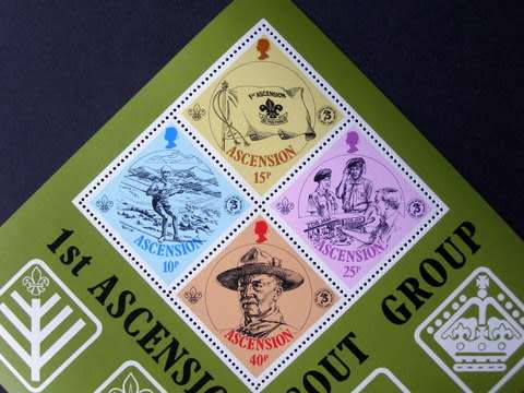 ASCENSION ISLAND Mint Miniature Sheet - 75th Anniv. of Boy Scouts 1982