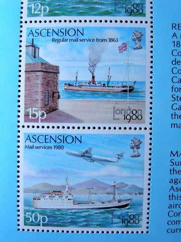 ASCENSION ISLAND Mint Miniature Sheet - History of Mail Transport 1980 //Ships