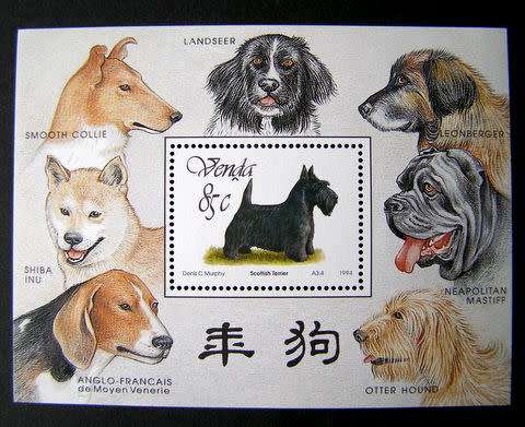 VENDA Mint Miniature Sheet - Dogs 1994
