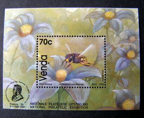 VENDA Mint Miniature Sheet - Bees 1992