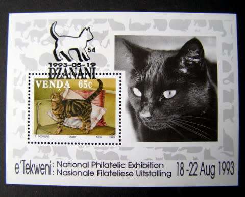 VENDA Miniature Sheet (CTO) - Cats 1993