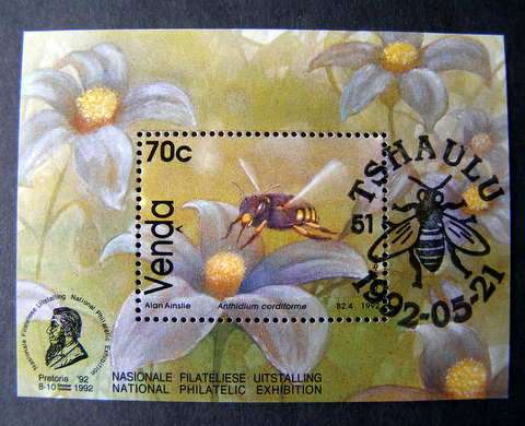 VENDA Miniature Sheet (CTO) - Bees 1992