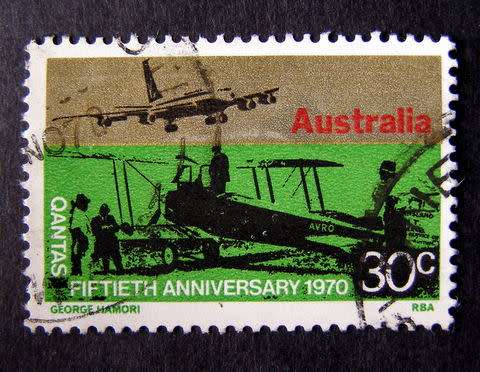 AUSTRALIA - 50th Anniv. of QANTAS Airline 1970 //Aircraft