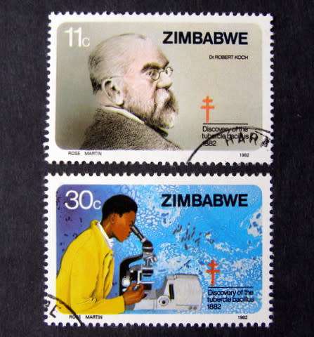 ZIMBABWE Set (CTO) - Discovery of Tubercule Bacillus Centenary 1982