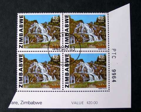 ZIMBABWE Control Block (CTO) - Bundi Falls 1980