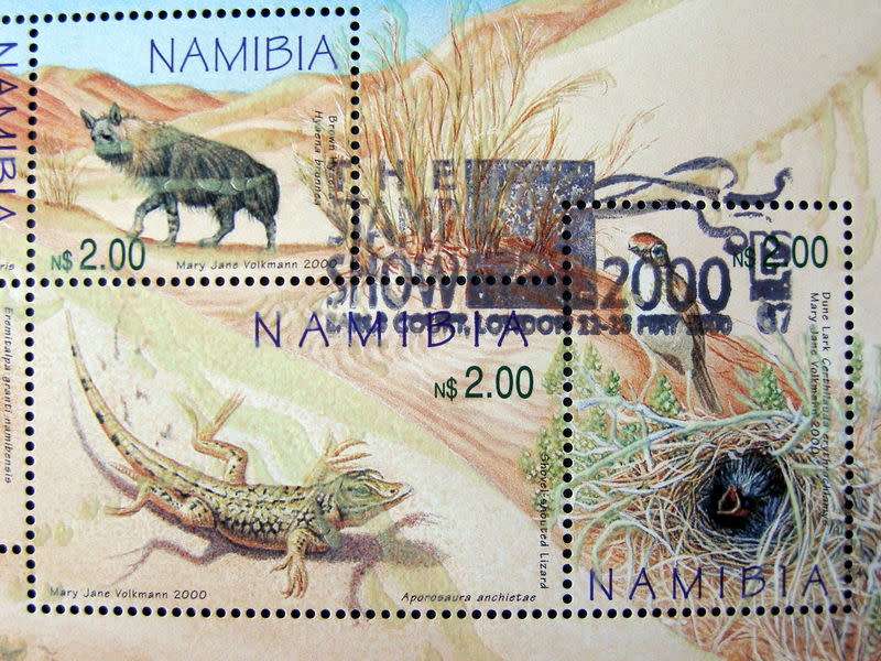 NAMIBIA Miniature Sheet (CTO) - Wildlife of Namibian Dunes 2000