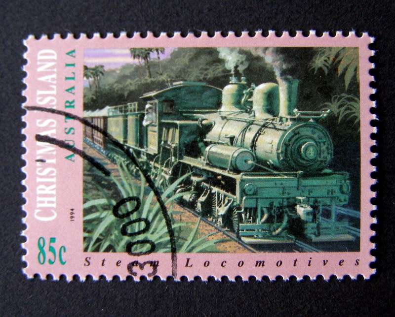 CHRISTMAS ISLAND - Steam Locomotives (CTO) 1994 //Trains