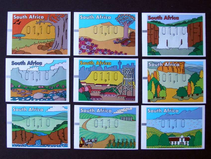 SOUTH AFRICA Mint Set - Scenic Frama Labels 1998