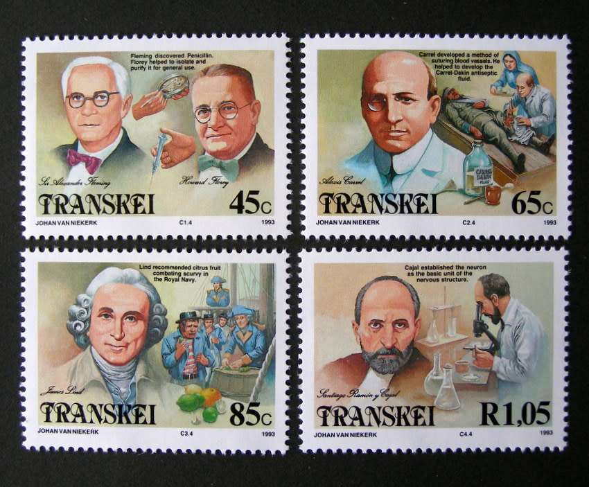 TRANSKEI Mint Set - Heroes of Medicine 1993