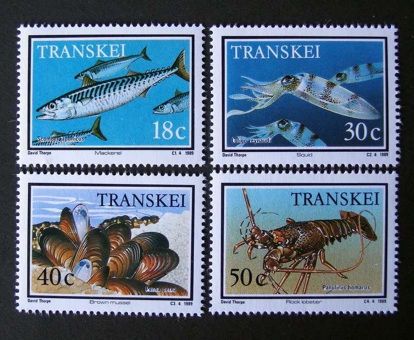 TRANSKEI Mint Set - Food from the Sea 1989 //Fish