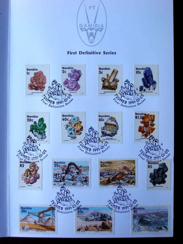 NAMIBIA First Day Folder - Mines and Minerals 1991
