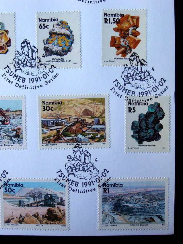NAMIBIA First Day Folder - Mines and Minerals 1991