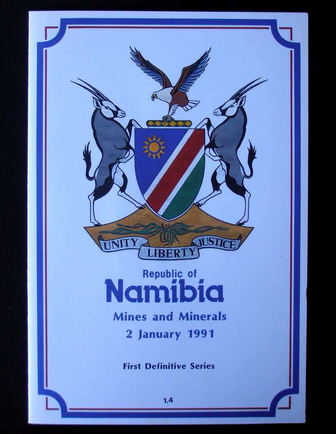 NAMIBIA First Day Folder - Mines and Minerals 1991