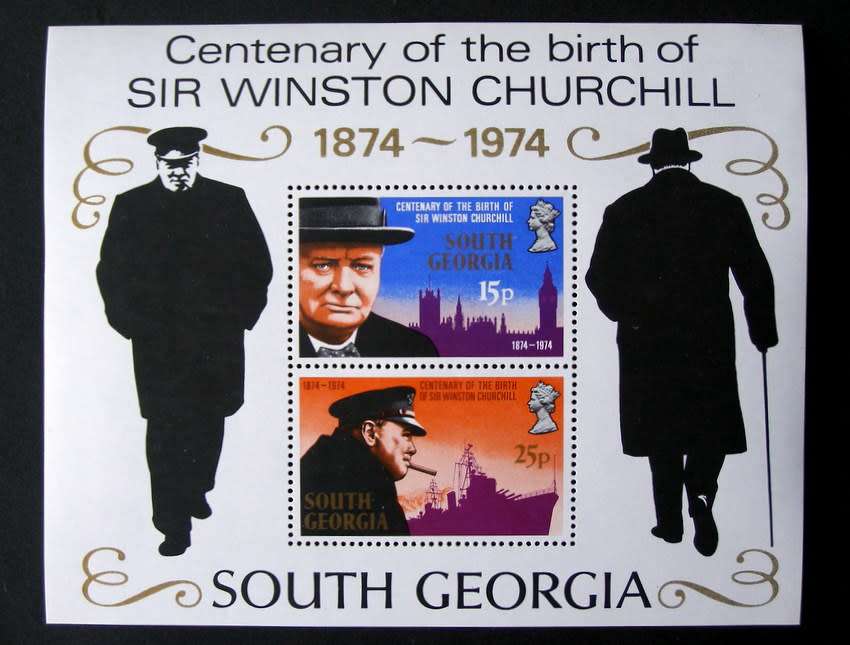 SOUTH GEORGIA Mint Miniature Sheet - Winston Churchill Birth Centenary 1974