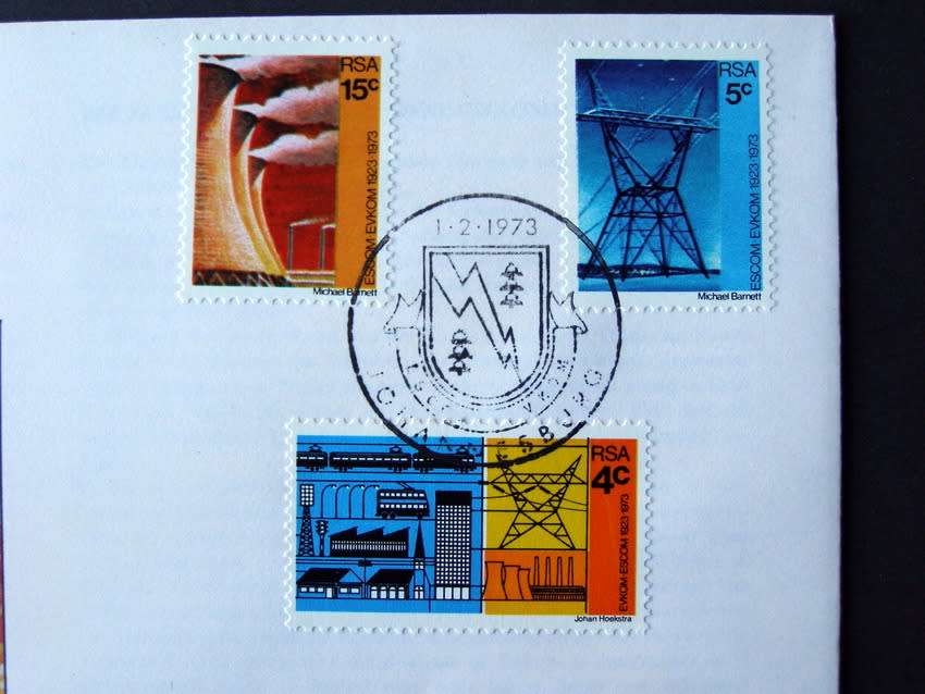 SOUTH AFRICA Cover - 50th Anniv. of Eskom 1973